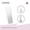 Espejo de pie o pared Glamour Lumax 170x65 cm living dormitorio Blanco