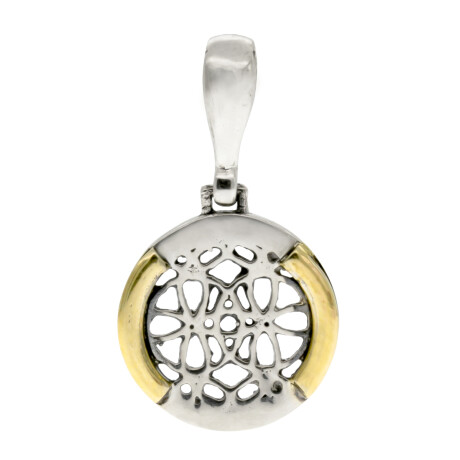 Colgante de plata 925 y double en oro 18 ktes, FLOR DE LA VIDA. Colgante de plata 925 y double en oro 18 ktes, FLOR DE LA VIDA.