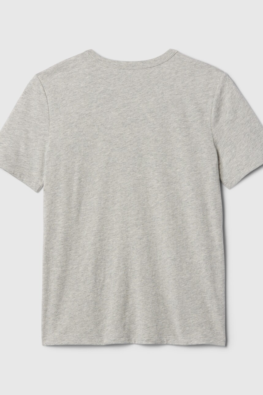 Remera Logo Gap Niño Light Heather Grey B08