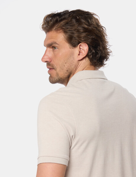 REMERA POLO PIQUE LISA Beige