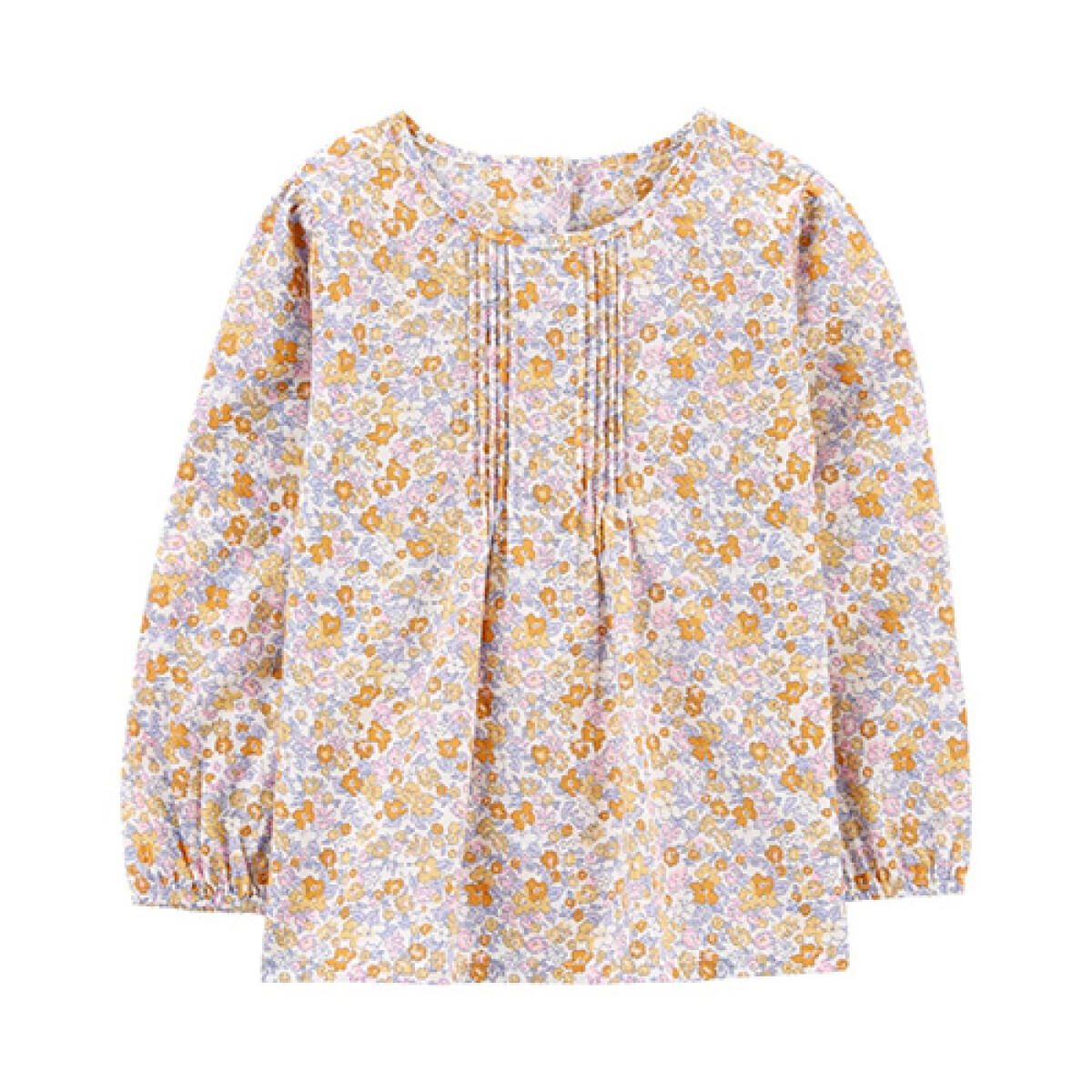 Blusa Carters Algodón Plisado Floral - MULTICOLOR 