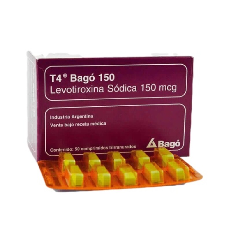 Levotiroxina Bago 150 Mcg. 50 Comp. Levotiroxina Bago 150 Mcg. 50 Comp.