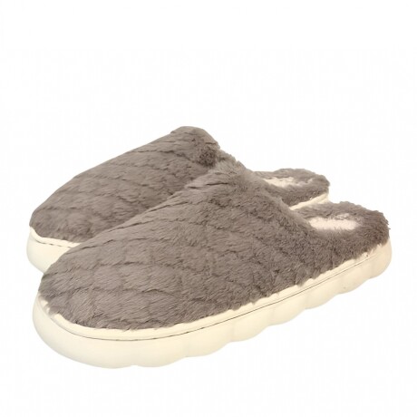 Pantufla de Felpa Super Abrigadas Antideslizante Unisex Gris Oscuro