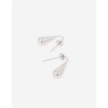 Aros Corto De Acero Plateado