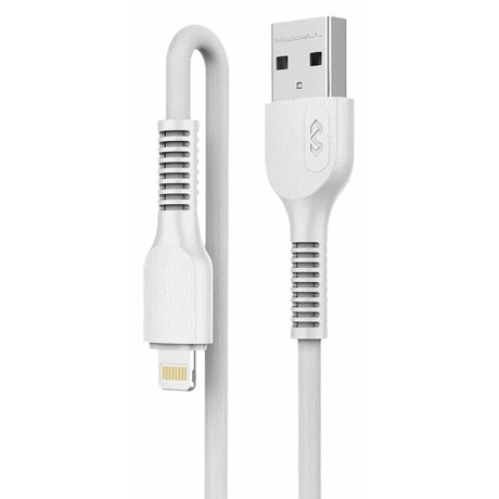 Cable de datos iPhone Lightning a USB A 1 metro Miccell Blanco