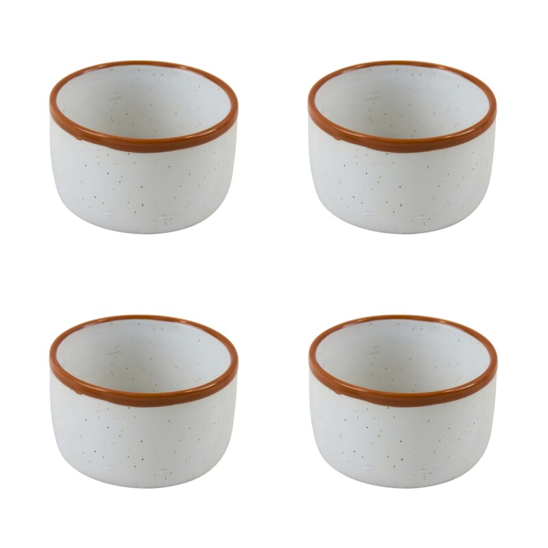 Set x4 Ramequin cerámica 9x5,5 cm BLANCO