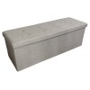 Puff Baúl Lumax Plegable 110x38 cm Organizador Living Dormitorio Gris Claro