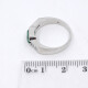Anillo En Platino, Brillantes Y Esmeralda Anillo En Platino, Brillantes Y Esmeralda