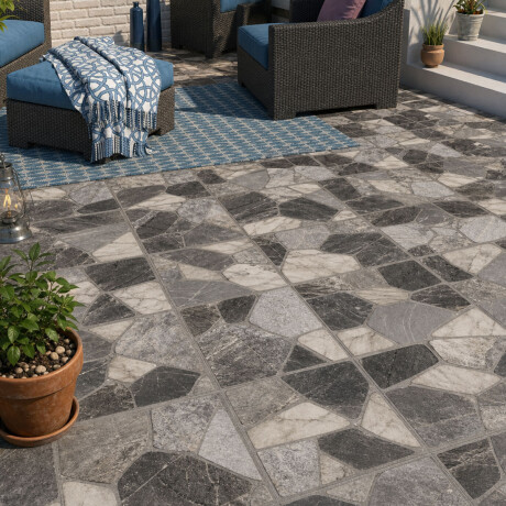 Cerámica STONE GRANILLA 45x45 Antideslizante PISO GAMAS DE GRIS