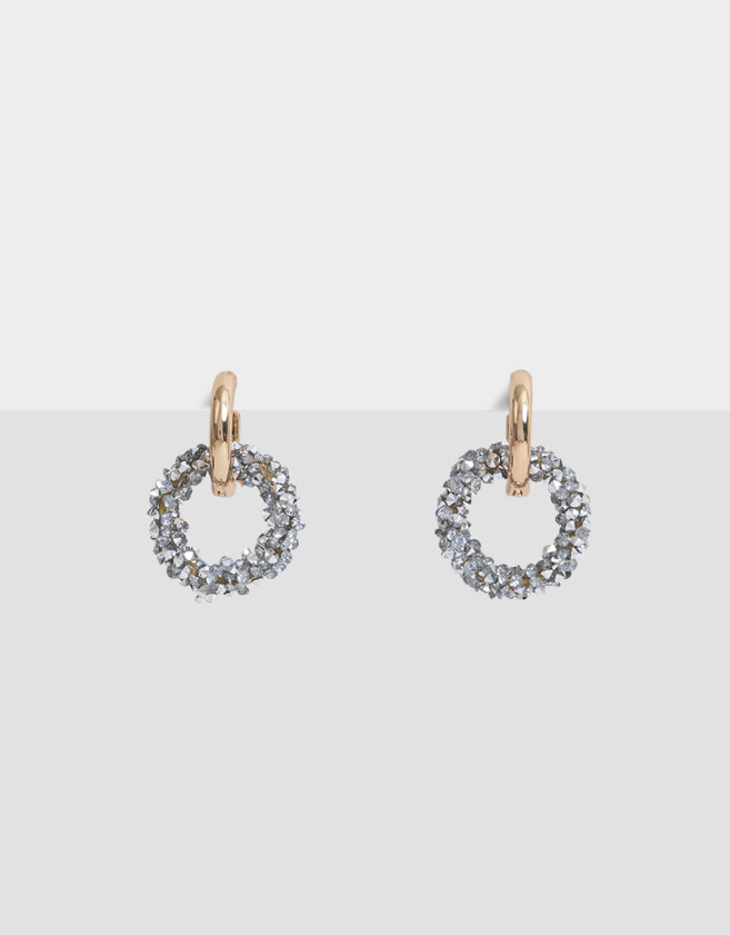 Aros Argollas Con strass Aros Argollas Con Strass - Dorado
