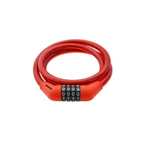 Candado De Combinacion Con Cable (1.2 Mts) - Solex - Color Rojo Candado De Combinacion Con Cable (1.2 Mts) - Solex - Color Rojo