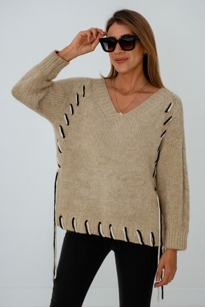 Sweater Trenza Beige