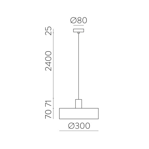 Colgante blanco E27 JARVIS Ø300mm BA0210