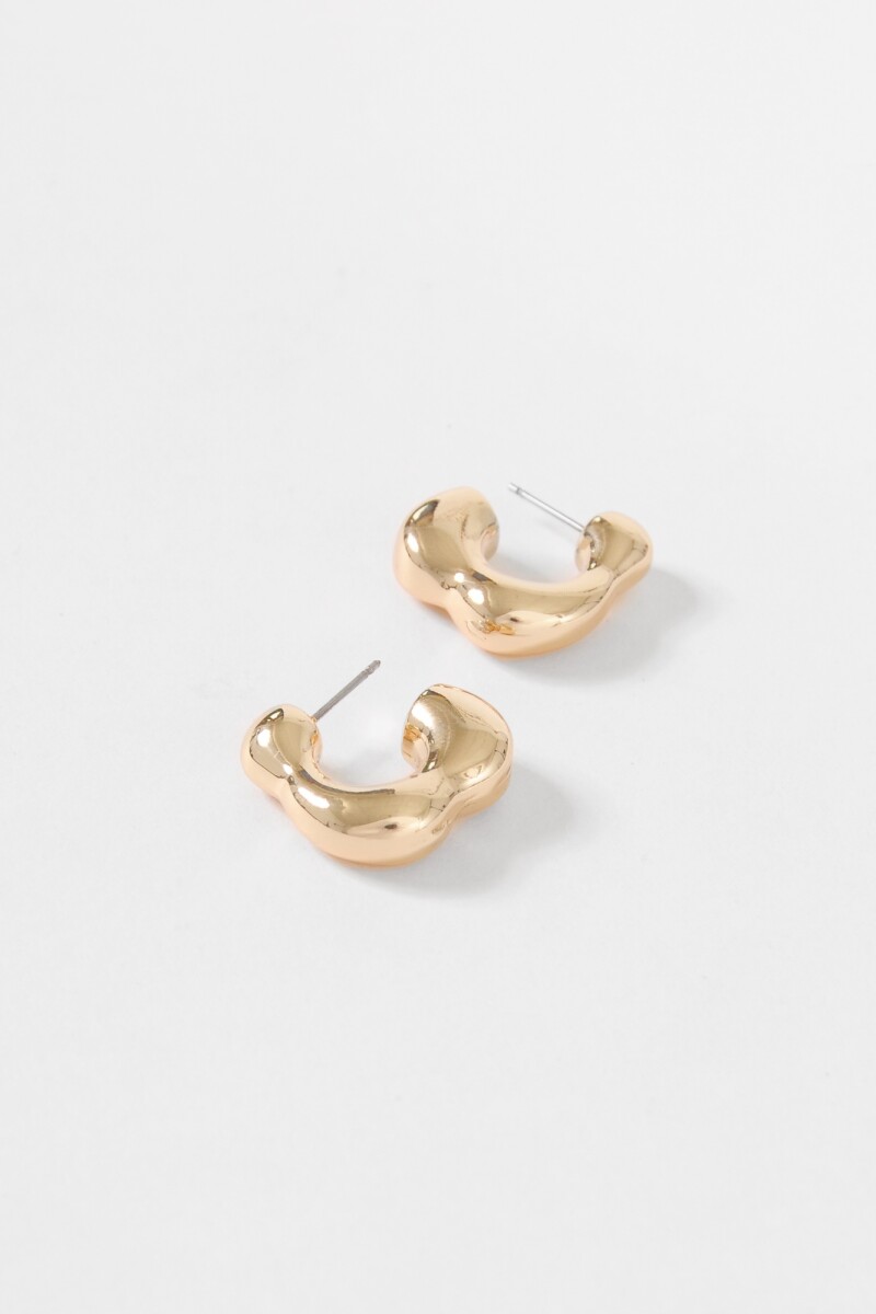 Aros clip irregular dorado