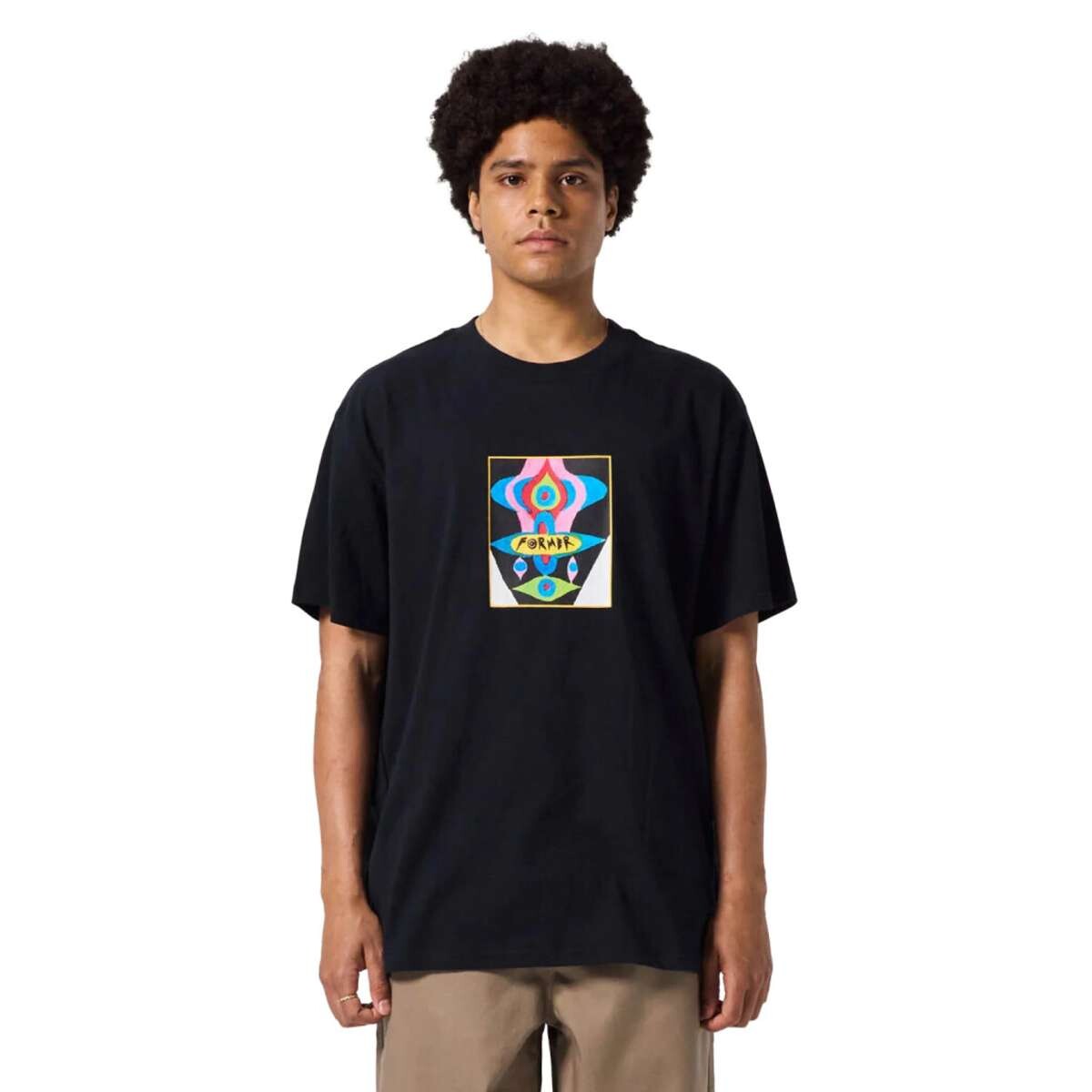 Remera Former Droid Pastel - Negro 