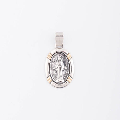 Dije Virgen Milagrosa N°1 - Plata y Oro Dije Virgen Milagrosa N°1 - Plata y Oro