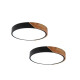 Set x 2 Plafon Techo Lumax Led Nórdico 30cm 24W Negro