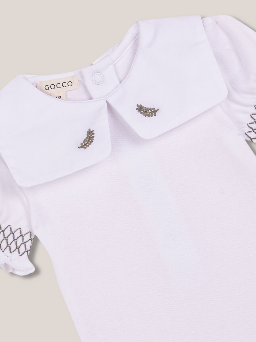 Body Con Bordado Blanco