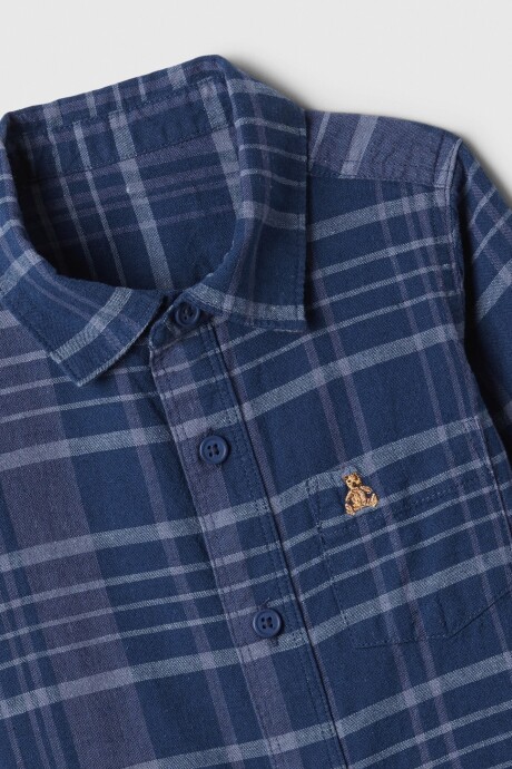 Camisa De Lino Toddler Niño Pangea Blue
