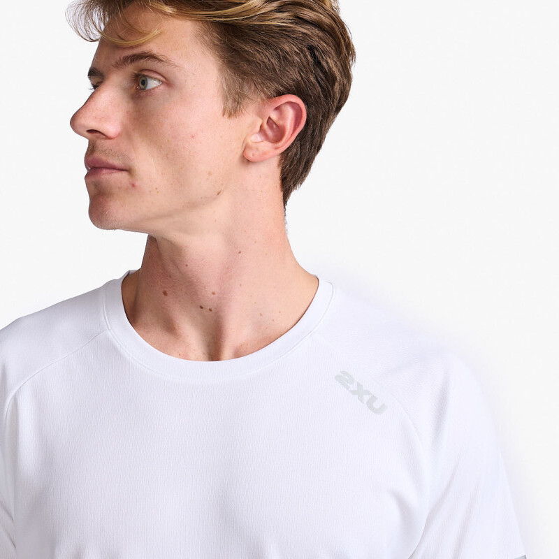 Polo Running Aero Tee Hombre White/silver Reflective