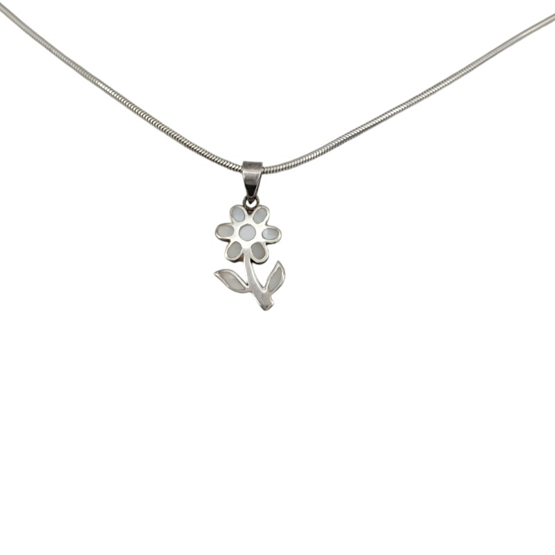 Dije Colgante Flor-Plata 925-Nacar-CP4074 conpiedra