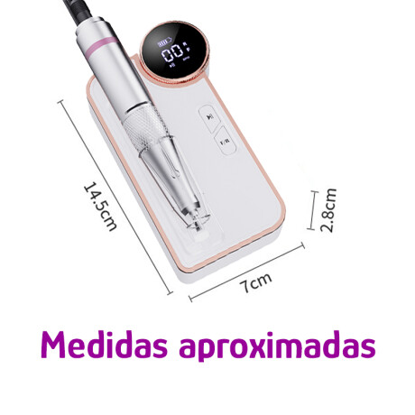 Torno Eléctrico P/Uñas Inalám Prof Velocidad Reg Accesorios Blanco