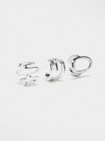 Set De Anillos Largos plateado