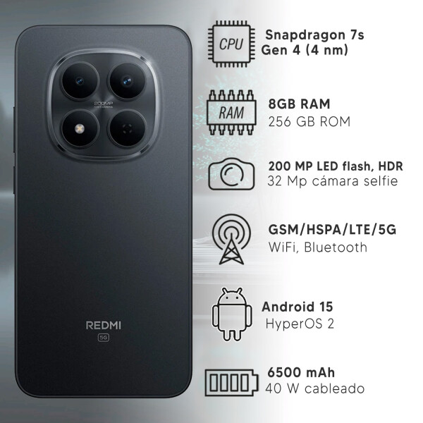 Xiaomi Note 15 Pro + 8/256 Gb 5g NEGRO