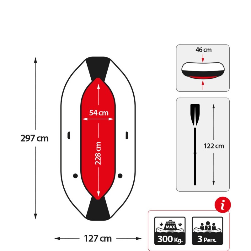 INTEX BOTE GOMÓN INFLABLE MARINER 3 PERSONAS SET Intex Bote Gomón Inflable Mariner 3 Personas Set