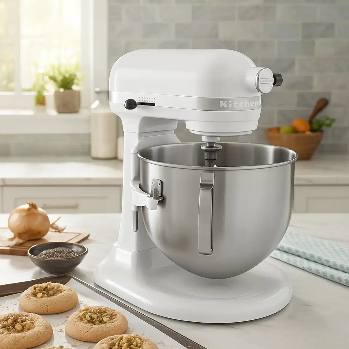 Batidora Planetaria Artisan 6,6 Litros Bowl Lift Blanca KitchenAid 