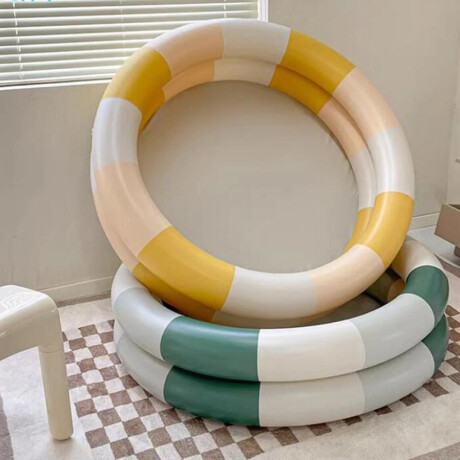 Piscina inflable infantil a rayas 90cm Verde