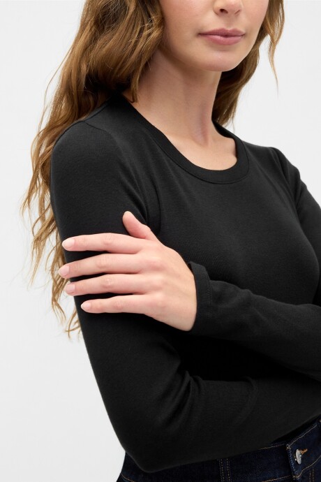 Remera Manga Larga Mujer Black 1