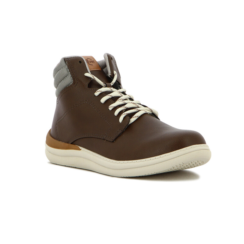 Br Sport Botin Casual Acordonado Camel-gris