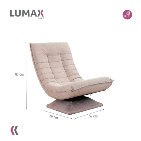 Sillón Reclinable 1 Cuerpo Giratorio 360º Nobby Beige