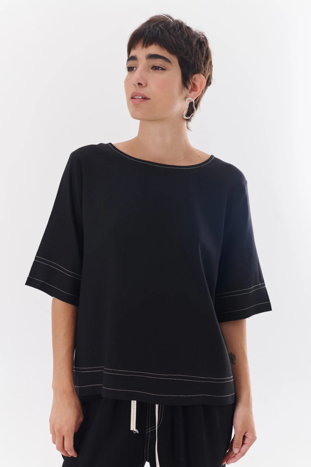 BLUSA LINO EVA negro 3