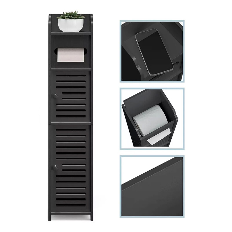 Mueble de baño reducido con puerta NEGRO