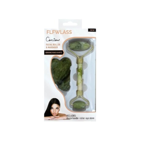 Kit x2 piezas rodillo masajeador facial Color verde