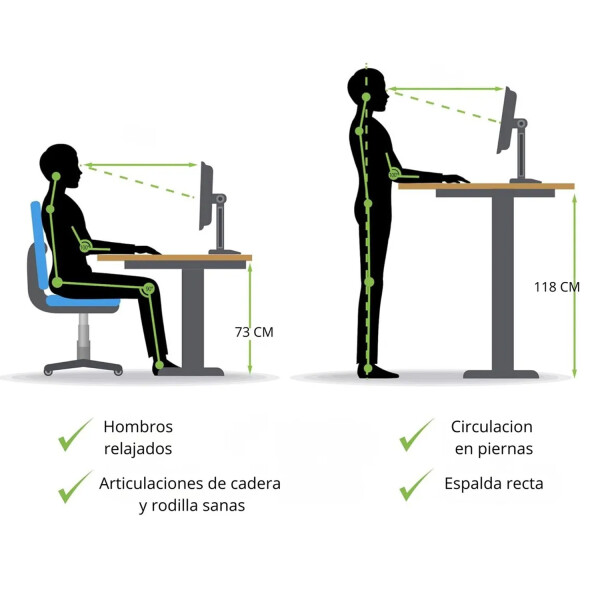 Escritorio Eléctrico Gamer Ergonómico Con Altura Ajustable MARRON
