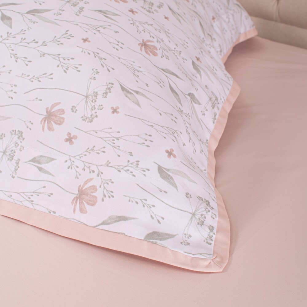 Sábana Finezza 400h Floral Rosa S. King