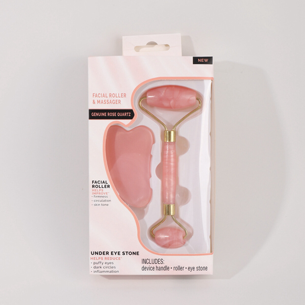 Rodillo Facial Masajeador 2 Piezas - Rosa 
