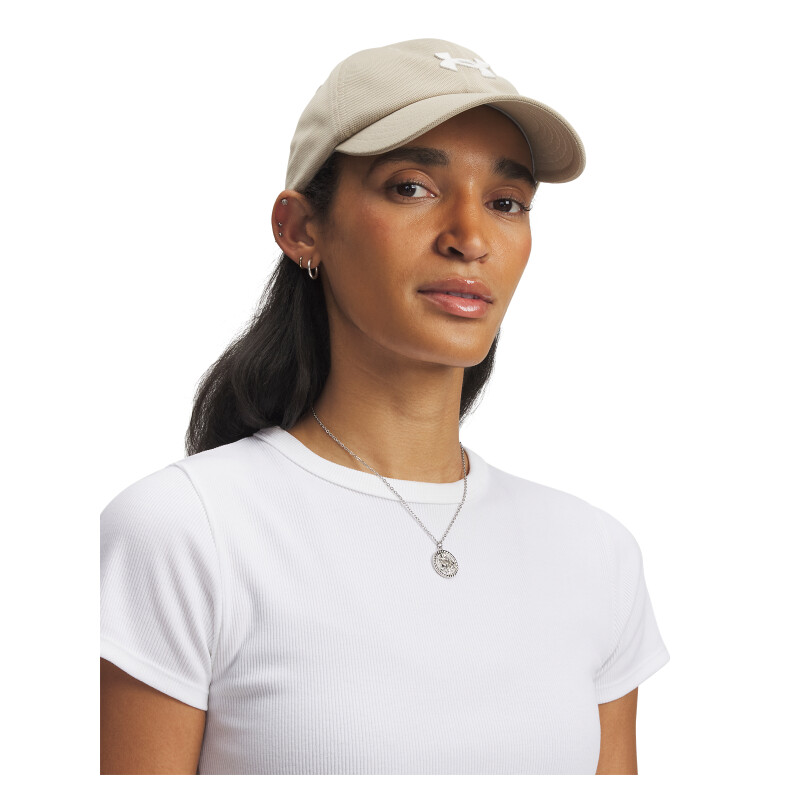 Gorro o Gorra Under Armour Blitzing Adj de Mujer - 1376705-299 Kaki-blanco