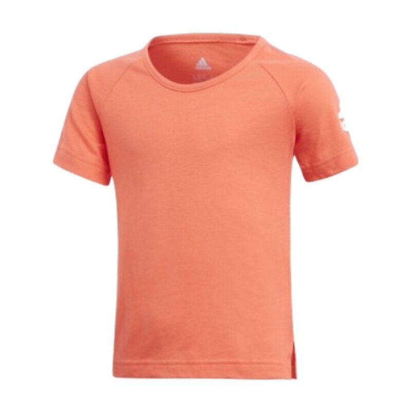 Remera Infantil Adidas Cotton Jrs Rojo - Blanco