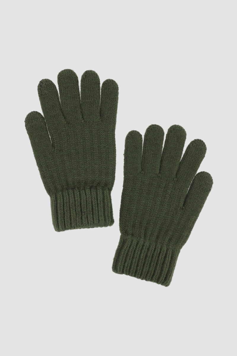 Guantes polar basic Verde mili/esmeralda