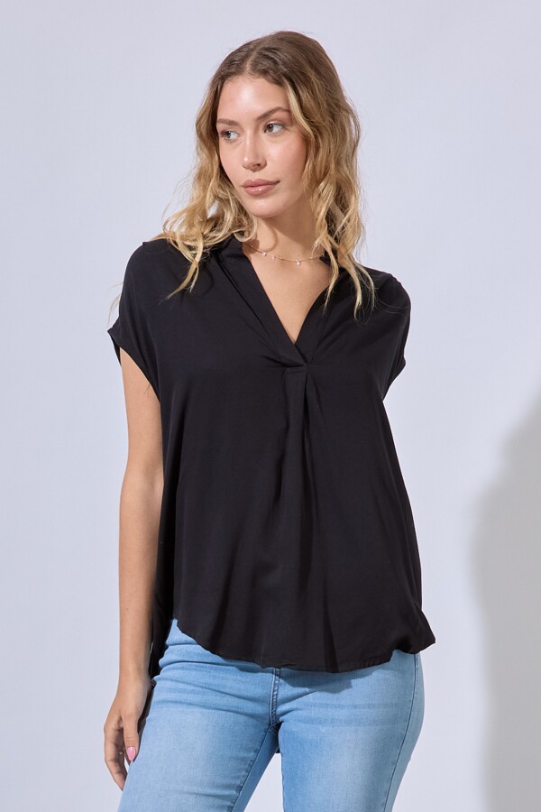 Blusa Escote V NEGRO