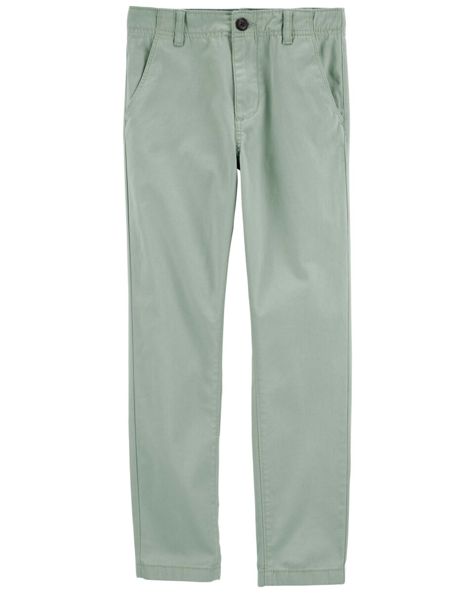 Pantalón de algodón, clásico, ajustado. Talles 6-14 