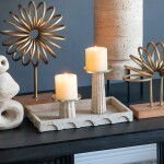 CANDELABRO ALTO 10x10x16CM CEMENTO CANDELABRO ALTO 10x10x16CM CEMENTO