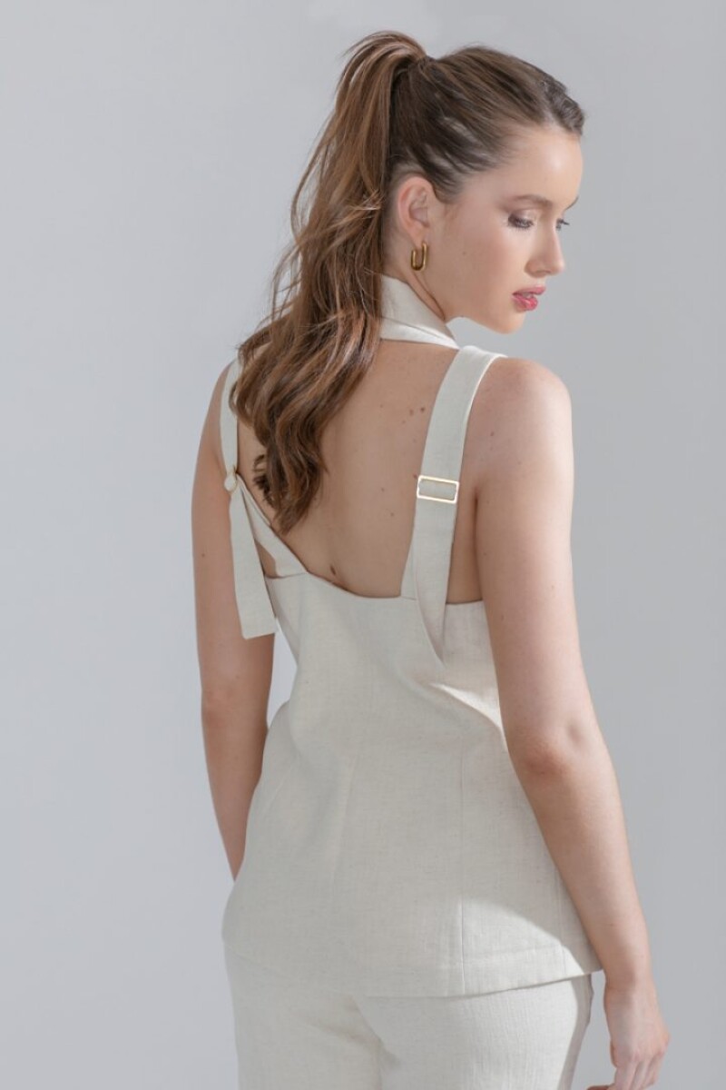 Chaleco Espalda Abierta. VERDE MUSGO