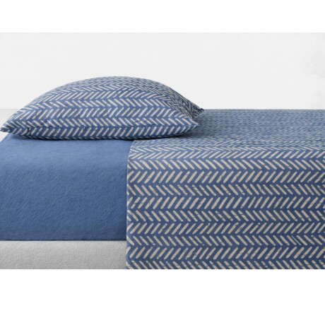 Juego De Sábanas Bukara 1.5 Plazas Celeste