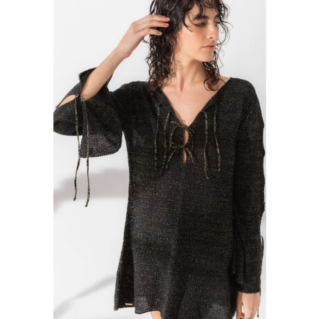 Vestido Tira Knit Negro
