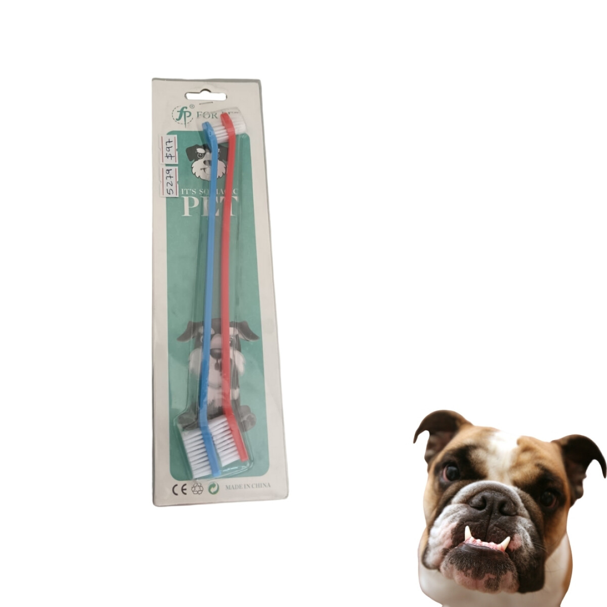 Cepillo Dental Para Mascotas * 2 Unidades 